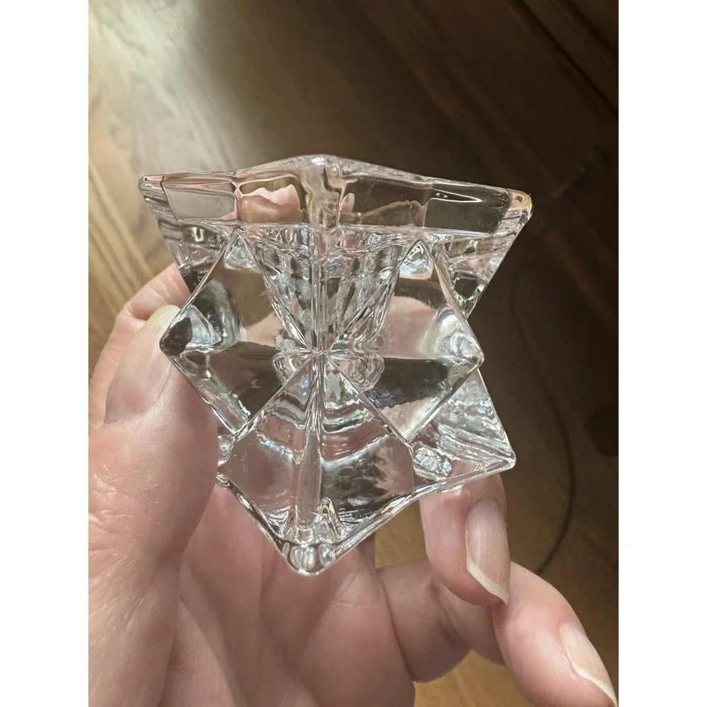 Michael C Fina Fifth Avenue 24%‎ Lead Crystal Taper Candlestick Holders Set of 2